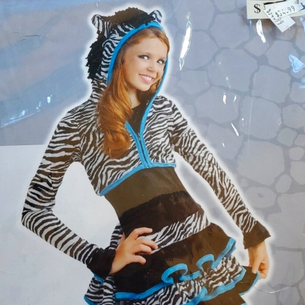 Zebra halloween costume child large 12 to 14